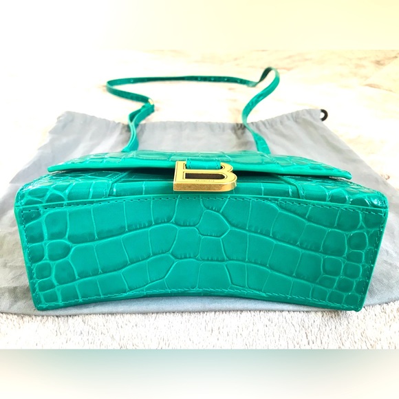 NEW🔥BALENCIAGA💥RARE💥XS Hourglass Leather Top Handle Bag🔥 - Picture 12 of 15